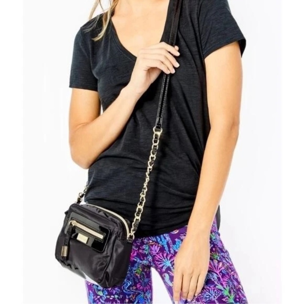 Lilly Pulitzer Liadan Black Chain Strap Crossbody